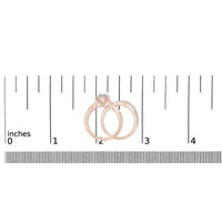 14K Rose Gold Plated Sterling Silver 1/6 Cttw Diamond Round Halo Bridal Set