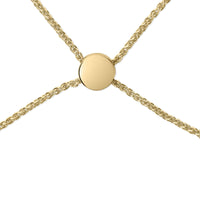 Gold Vermeil Diamond Accent Cross Lariat Bolo Bracelet