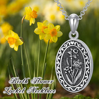 925 Sterling Silver Photo Locket Necklace