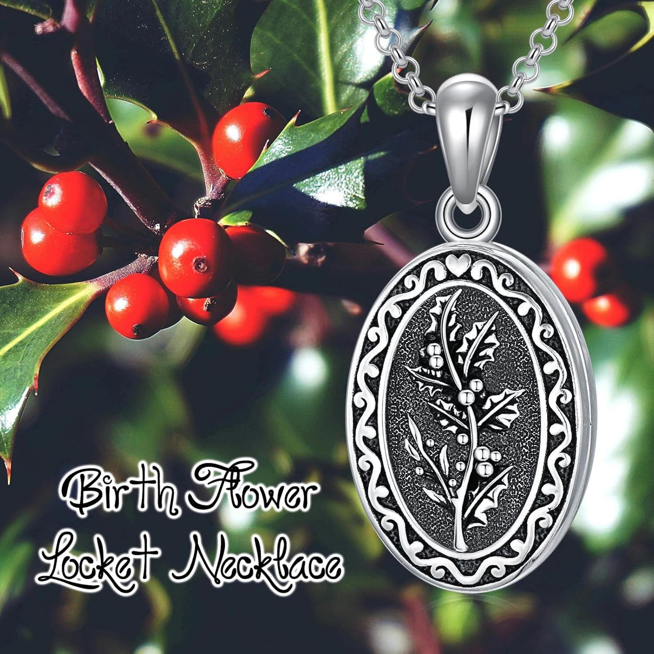 925 Sterling Silver Photo Locket Necklace