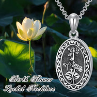 925 Sterling Silver Photo Locket Necklace