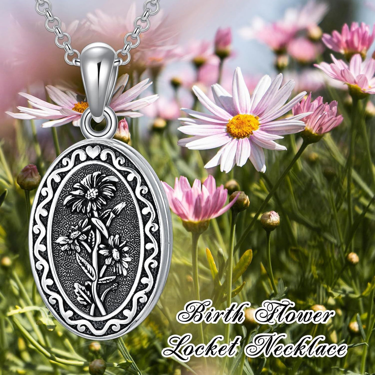 925 Sterling Silver Photo Locket Necklace