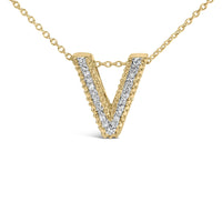 Yellow Gold Vermeil Diamond Accent 