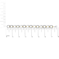 .925 Two-Tone Sterling Silver Diamond Accent Open Box Link Bracelet (I-J Color, I1-I2 Clarity) - 7