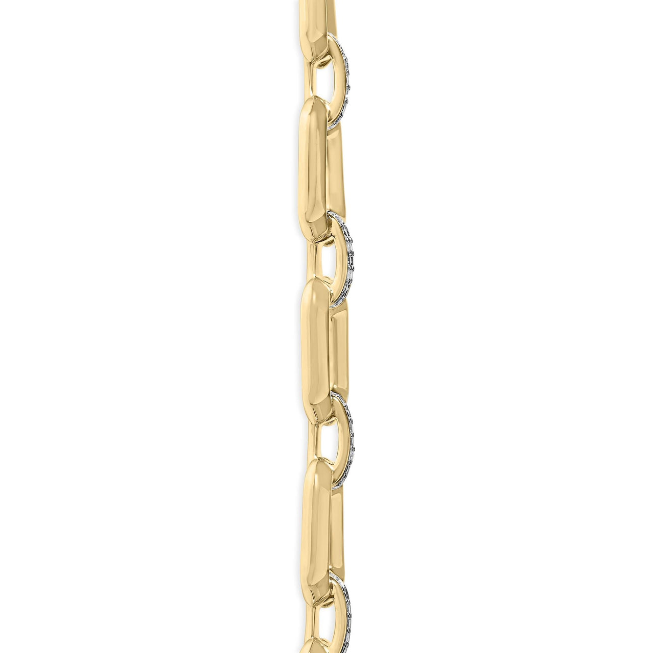 Gold Vermeil .925 Sterling Silver 1/4 Cttw Diamond Bold Octagonal Link Necklace