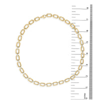 Gold Vermeil .925 Sterling Silver 1/4 Cttw Diamond Bold Octagonal Link Necklace