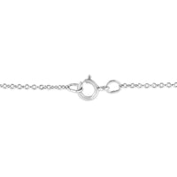 Matte Finished .925 Sterling Silver Diamond Accent Double Flower Shape 18