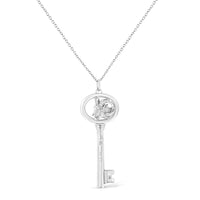 .925 Sterling Silver Diamond Accent Zodiac Key 18