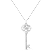 .925 Sterling Silver Diamond Accent Zodiac Key 18