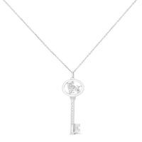 .925 Sterling Silver Diamond Accent Zodiac Key 18