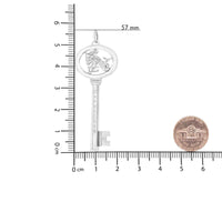 .925 Sterling Silver Diamond Accent Zodiac Key 18