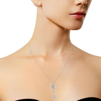 .925 Sterling Silver Diamond Accent Zodiac Key 18