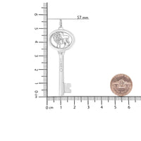 .925 Sterling Silver Diamond Accent Zodiac Key 18