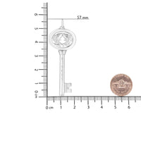 .925 Sterling Silver Diamond Accent Zodiac Key 18