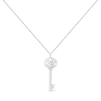 .925 Sterling Silver Diamond Accent Zodiac Key 18