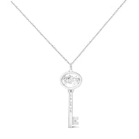 .925 Sterling Silver Diamond Accent Zodiac Key 18
