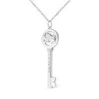 .925 Sterling Silver Diamond Accent Zodiac Key 18