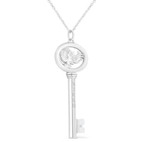 .925 Sterling Silver Diamond Accent Zodiac Key 18
