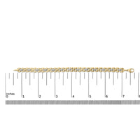 Gold Vermeil Plated Sterling Silver 1/7 Cttw Diamond Panther Link Bracelet