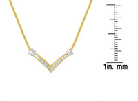 14K Yellow and White Gold 1/4 Cttw Princess Cut Diamond Channel-Set “V” Shape 18