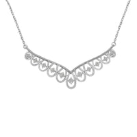 .925 Sterling Silver 1/10 cttw Miracle-Set Diamond Chandelier Style 18
