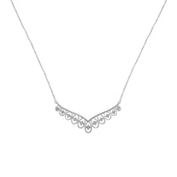 .925 Sterling Silver 1/10 cttw Miracle-Set Diamond Chandelier Style 18