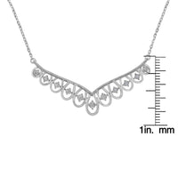 .925 Sterling Silver 1/10 cttw Miracle-Set Diamond Chandelier Style 18