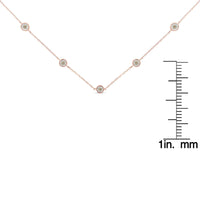 Sterling Silver Diamond Station Necklace (1/2 cttw, K-L Color, I2-I3 Clarity)