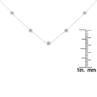 Sterling Silver Diamond Station Necklace (1/2 cttw, I-J Color, I1-I2 Clarity)