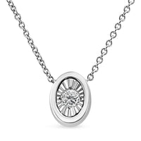 10K White Gold 1/10 Cttw Miracle Set Round-Cut Diamond 18