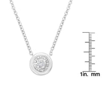 10K White Gold 1/10 Cttw Miracle Set Round-Cut Diamond 18