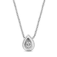 10K White Gold 1/10 Cttw Miracle Set Round-Cut Diamond 18