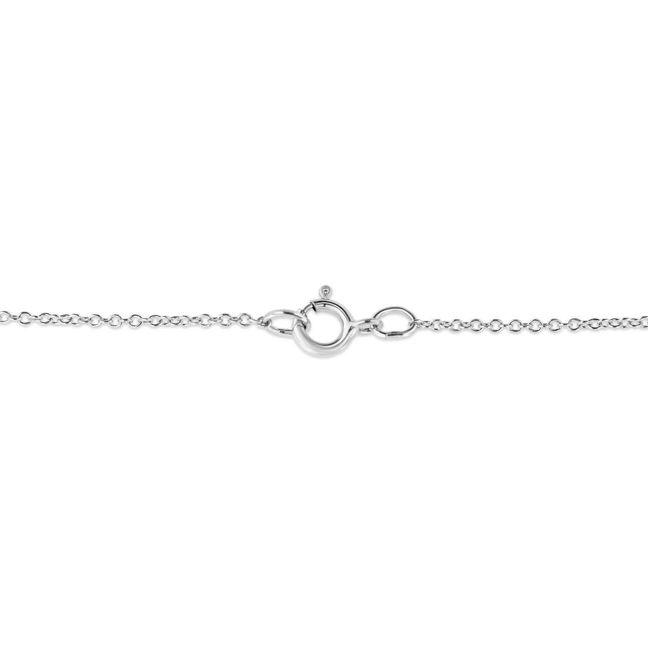 10K White Gold 1/10 Cttw Miracle Set Round-Cut Diamond 18" Pendant Necklace - Choice of Shape