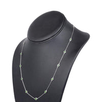 .925 Sterling Silver 1.00 Cttw Treated Green Round Bezel-Set Diamond 18