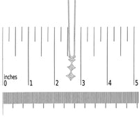 10K Gold 1/5 Cttw Princess Cut Diamond 3 Stone Drop 18