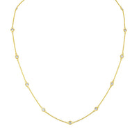 14K Gold Diamond Station Necklace (1 1/10 cttw, H-I Color, VS2-SI1 Clarity)