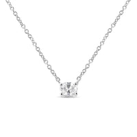 14K White Gold 1/5 Cttw Oval Shape Solitaire Diamond East West 18
