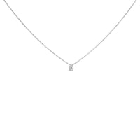 14K White Gold Pear Shape Lab Grown Diamond Solitaire Pendant Necklace (F-G Color, VS2-SI1 Clarity)