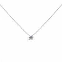 14K White Gold 1.00 Cttw Lab Grown Diamond Solitaire Pendant