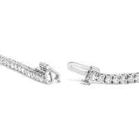 14K White Gold 10.0 Cttw Graduated Lab-Grown Diamond Tennis Necklace (F-G Color, VS2-SI1)  - 18