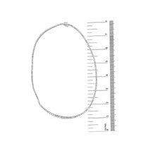 14K White Gold 10.0 Cttw Graduated Lab-Grown Diamond Tennis Necklace (F-G Color, VS2-SI1)  - 18