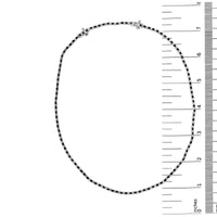 .925 Sterling Silver 7.0 Carat Alternating White and Black Diamond Tennis Necklace (Black/I-J Color, I2-I3 Clarity) - 16- 18