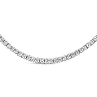 .925 Sterling Silver 3.0 Cttw Lab-Grown Diamond Tennis Necklace (F-G Color, VS2-SI1 Clarity) - 18