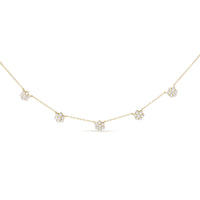 14K Yellow Gold 2.00 Cttw Diamond  Cluster 18