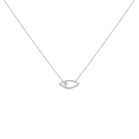 .925 Sterling Silver 1/2 Cttw Diamond Cross and Evil Eye 18
