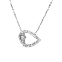 .925 Sterling Silver 1/2 Cttw Diamond Cross and Evil Eye 18