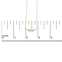 14K Yellow Gold Plated .925 Sterling Silver Diamond Accent Infinity Ribbon Pendant Necklace (I-J Color, I1-I2 Clarity) - 