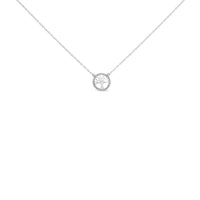 .925 Sterling Silver 1/6 Cttw Diamond Tree of Life and Circle 18