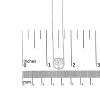 .925 Sterling Silver 1/6 Cttw Diamond Tree of Life and Circle 18