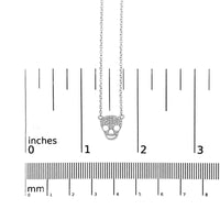 .925 Sterling Silver 1/7 Cttw Diamond Skull Pendant Necklace (H-I Color, SI1-SI2 Clarity) - 18